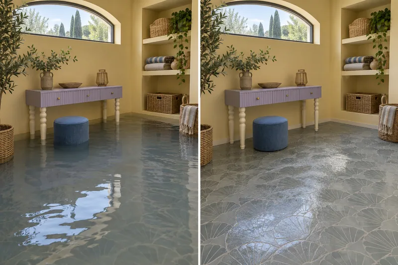 Water Extraction Near Guadalupe Park — standing-water and pickup-stage room comparison