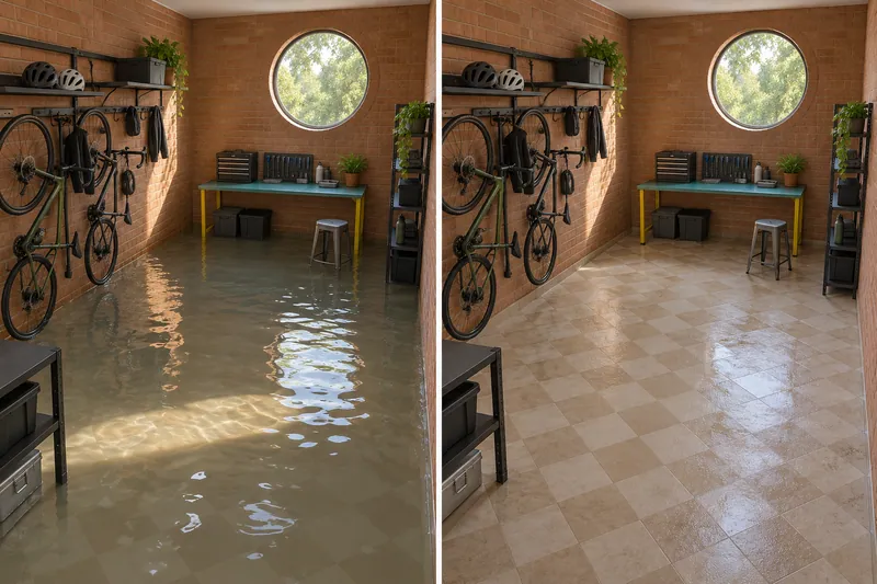Water Extraction in Canyon Lake — standing-water and pickup-stage room comparison